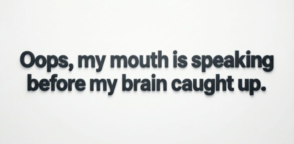 Text-based graphic featuring humorous and unexpected phrases for silly conversations.