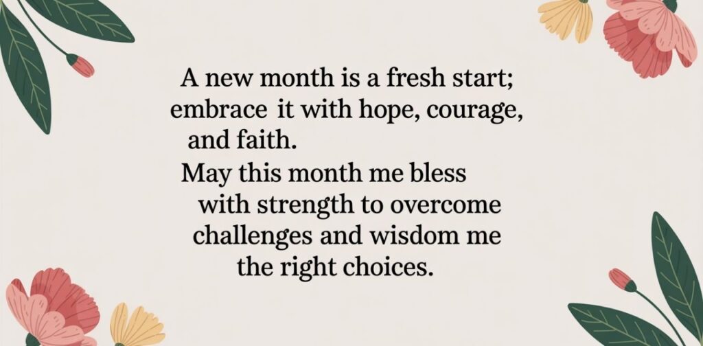 A heartfelt and inspiring image featuring 'New Month Wishes To My Love' with 'Inspirational New Month Quotes And Prayers', spreading positivity, love, and blessings for the new month.