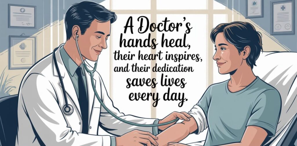 Inspiring doctor quotes about dedication and care including Proud To Be A Doctor Quotes