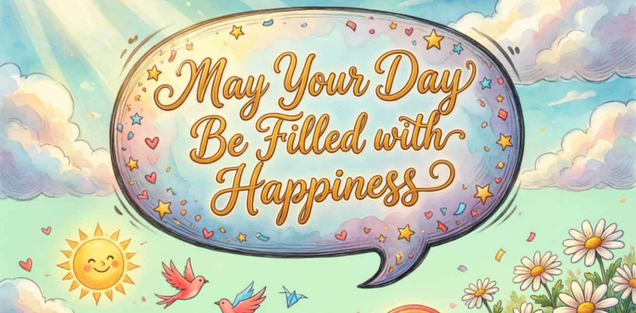 May your day be filled with happiness quote to brighten someone’s day and spread positivity
