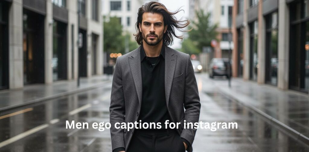 Men Ego Captions for Instagram showcasing confidence, masculinity, attitude, self-respect, swag, and strong personality