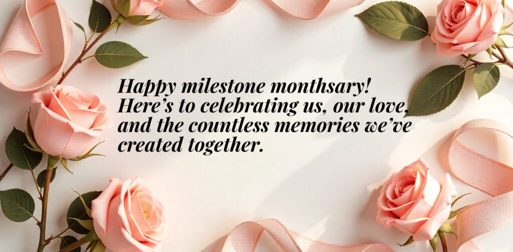 Milestone monthsary wishes for girlfriend to celebrate special love moments.