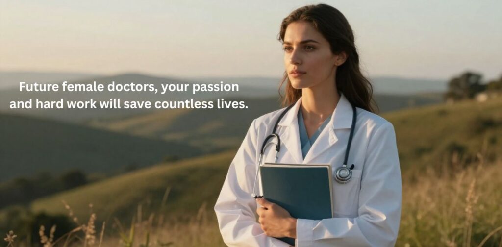 Motivational Future Doctor Quotes for Female Doctors highlighting Proud To Be A Doctor Quotes