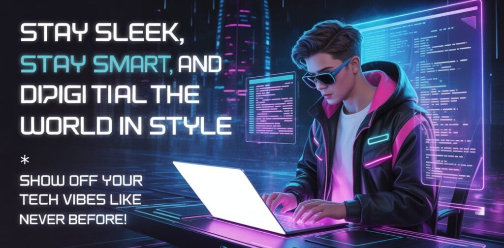 Stylish hacker Instagram captions for tech-savvy users with a cool and edgy vibe
