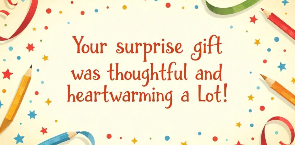 Quotes to show appreciation for a surprise gift