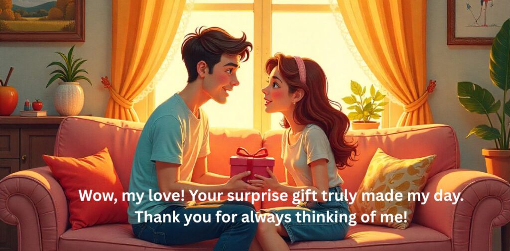 Thank you for an unexpected gift – heartfelt message for my love