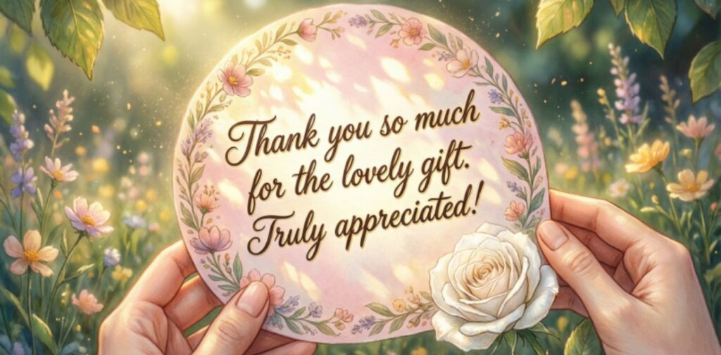 Creative and thoughtful thank you for an unexpected gift message for gifts received