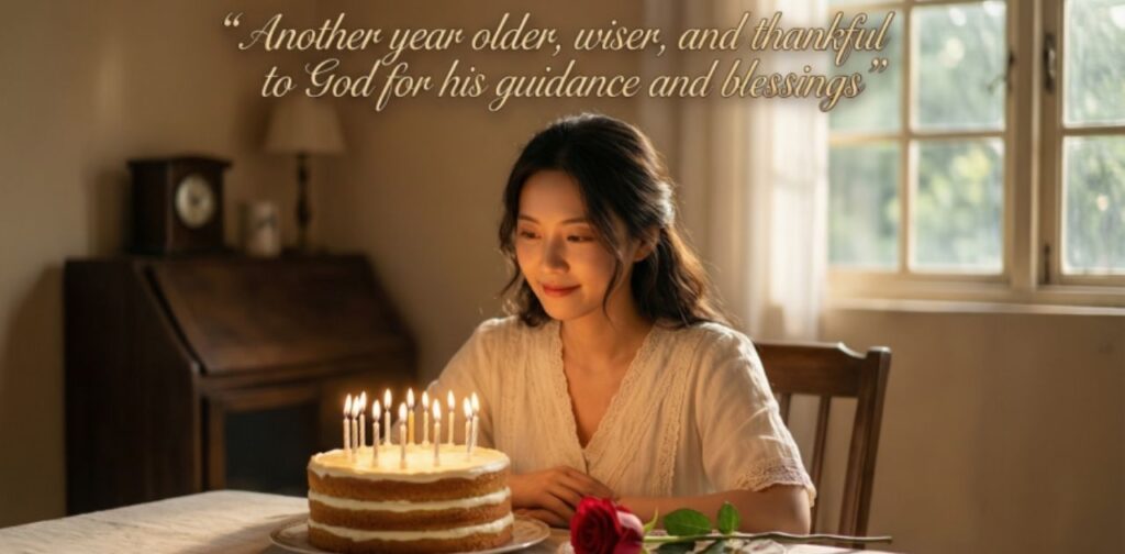 Thanking God birthday wishes for myself, expressing gratitude for life, blessings, growth, and guidance