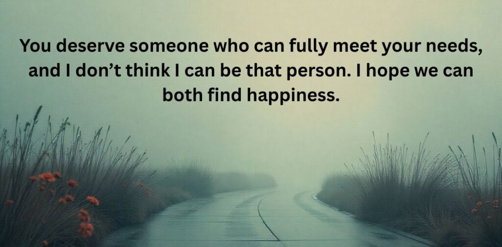 Collection of thoughtful breakup text messages to end a relationship respectfully and with care.