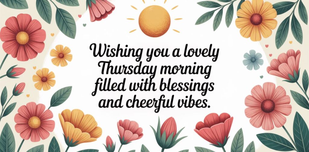 Thursday Morning Greetings filled with positivity, happiness, and warm wishes to start the day on a joyful note.