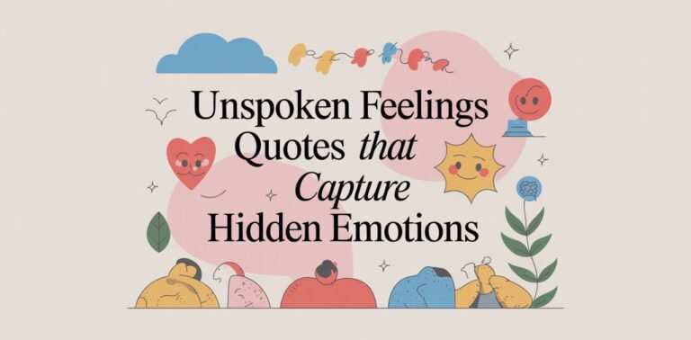 A collection of quotes expressing unspoken feelings and hidden emotions, capturing the depth of what remains unsaid.