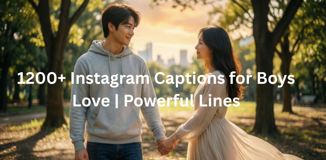 1200+ Instagram captions for boys about love, featuring powerful and emotional lines for social media posts.