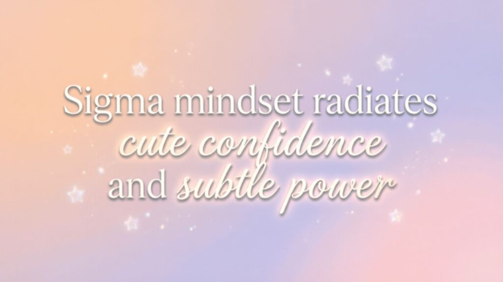 Cute Sigma Captions for Instagram' with soft pastel tones, modern typography, and a confident yet adorable aesthetic.