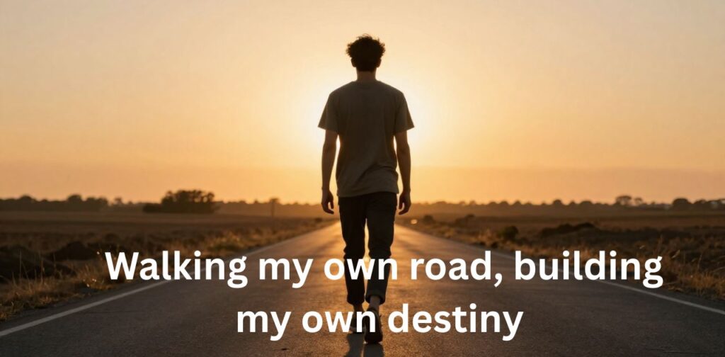 A confident young boy standing proudly with a bold attitude, showing self-belief and positive energy for an Instagram post.