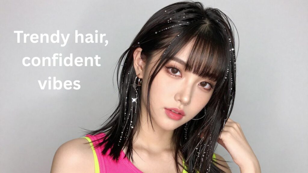 Trendy hair, perfect for Trendy Hair Captions for Instagram for Girls, showing shine, texture, and fashion-forward look.