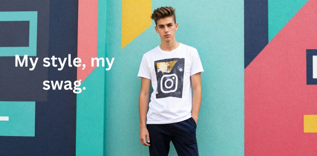 A confident young man standing with sunglasses, exuding attitude and style, perfect for a bold Instagram caption