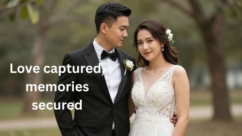 Couple posing for a romantic pre-wedding shoot in a scenic setting — perfect for Wedding Season Captions for Pre-Wedding Shoots.