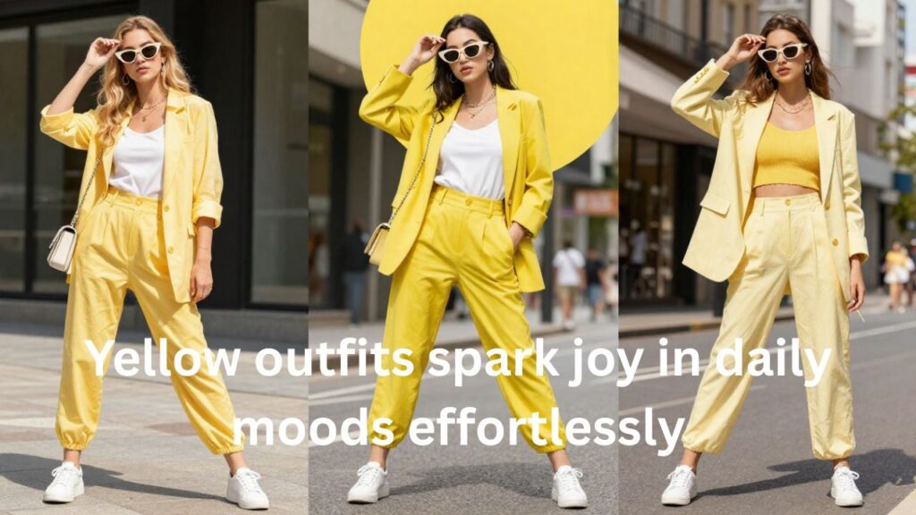 Stylish and vibrant Instagram visuals featuring Yellow Outfit Captions for Instagram, showcasing sunny yellow tones, trendy outfits, and eye-catching social media design.