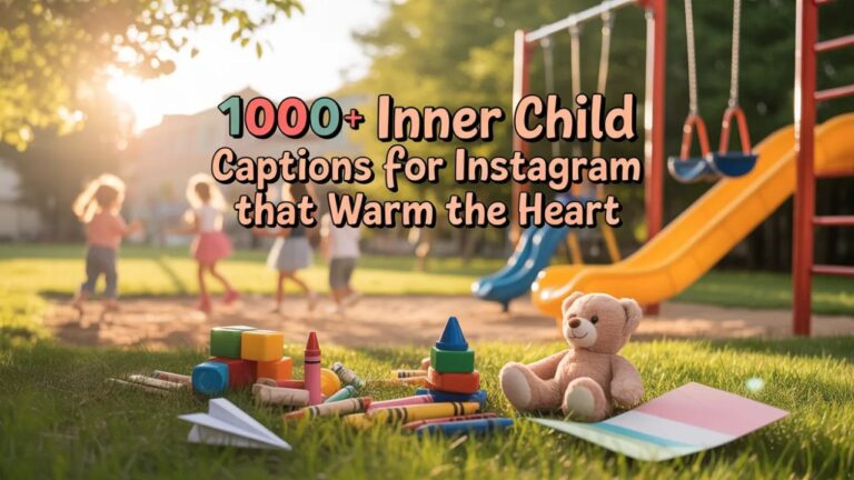 Inner Child Captions for Instagram collection featuring nostalgic, joyful, and playful quotes that celebrate childhood memories and emotional healing.