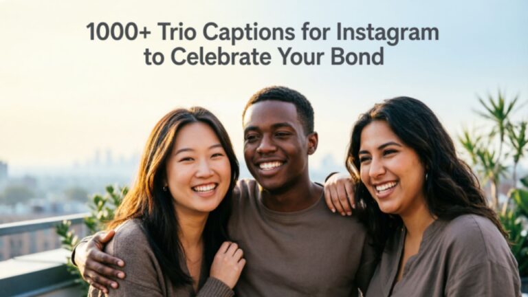 A collection of over 1000 Instagram captions for trios, perfect for celebrating friendship and special bonds.