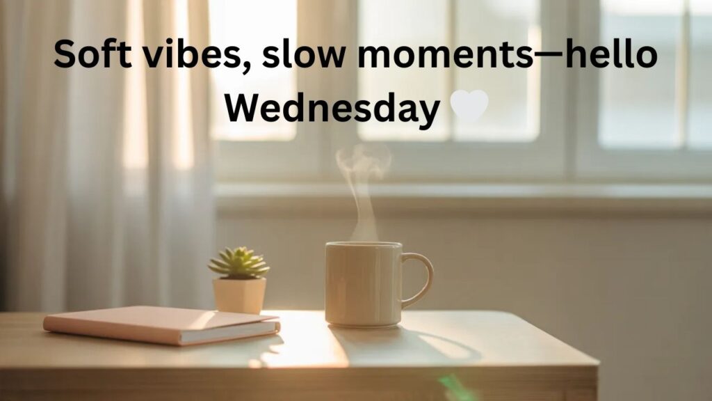Aesthetic Wednesday captions for Instagram featuring soft midweek vibes, minimal lifestyle, calm mood, neutral tones, and visually pleasing Wednesday content.
