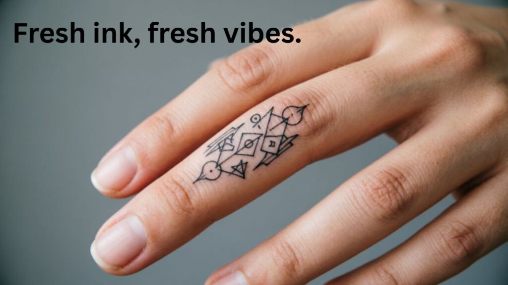 Tattoo story with fresh ink on forearm for Instagram captions