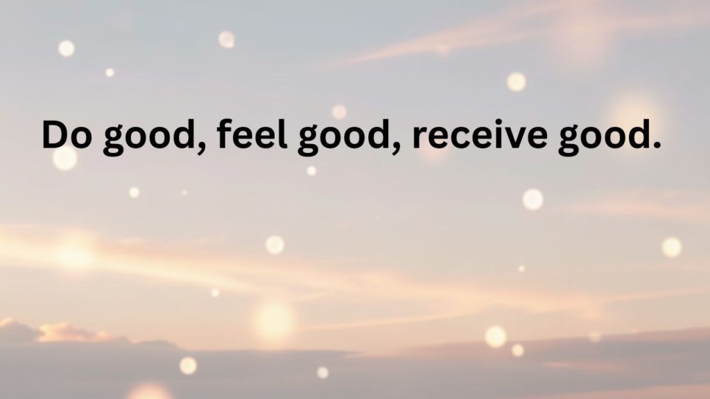 Good Karma Captions for Instagram with positive quotes about kindness, good deeds, and spreading love and positivity.