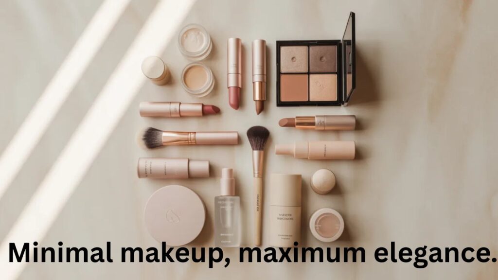 Minimalist makeup captions for Instagram highlighting natural beauty, subtle glam, and simple elegance.