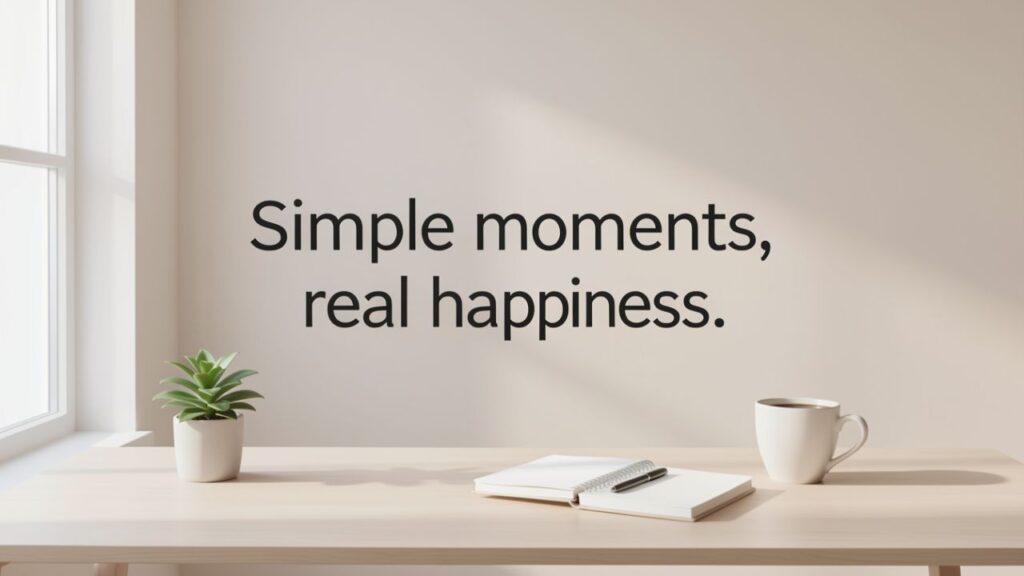 Short Simplicity Captions for Instagram” in a clean, modern font on a soft neutral background, representing calm, minimalism, and simple Instagram caption ideas.