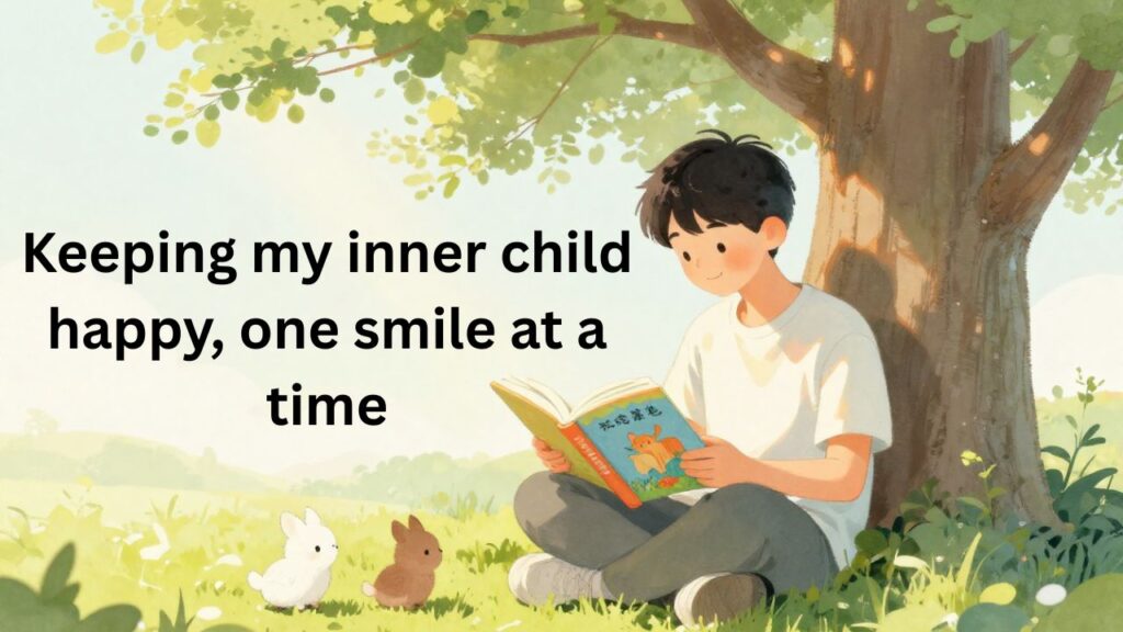 Wholesome Inner Child Captions for Instagram featuring heartwarming, innocent, and uplifting quotes that celebrate kindness, love, and the pure joy of childhood.