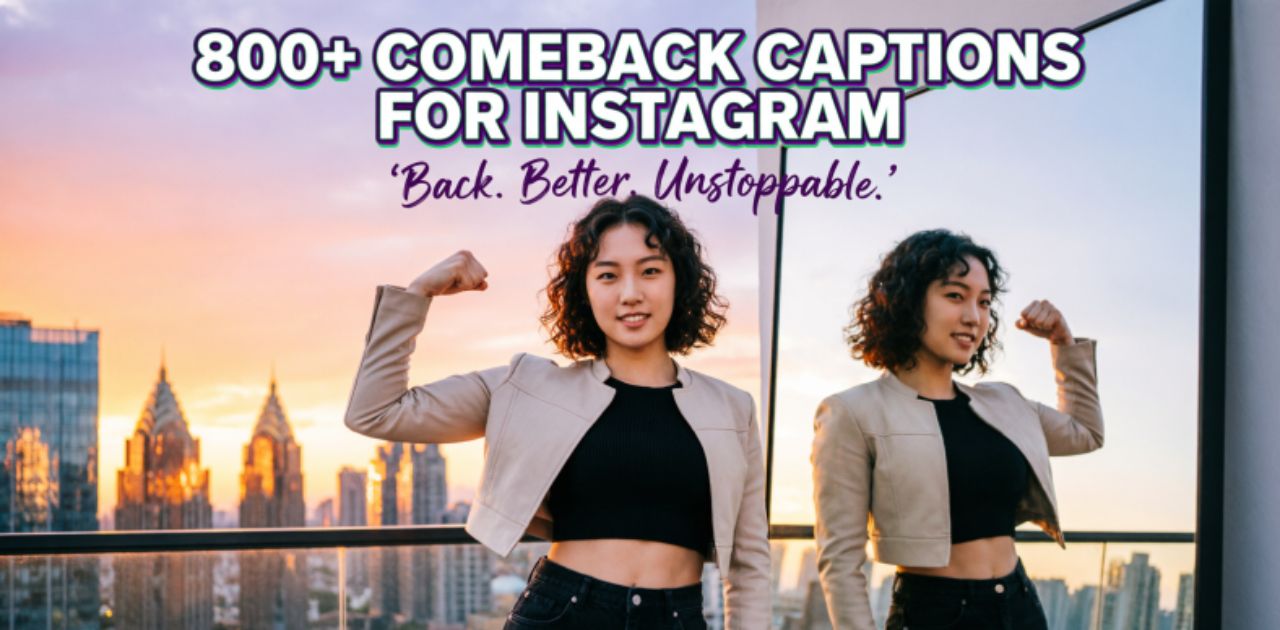 Best 800+ Instagram comeback captions that hit hard and stand out