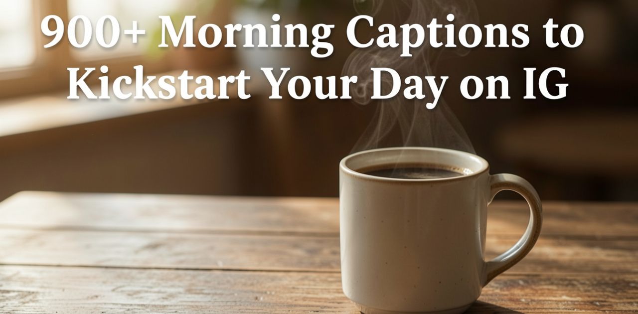 900+ Morning Captions to Kickstart Your Day on Instagram with fresh vibes and positive energy