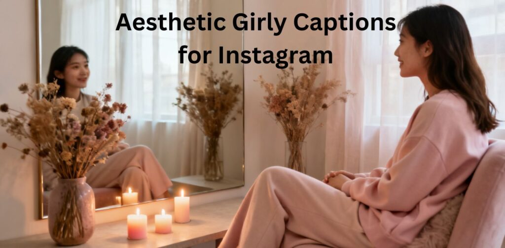 Aesthetic girly captions for Instagram that express soft beauty, confidence, elegance, and dreamy vibes, perfect for stylish and modern social media posts.