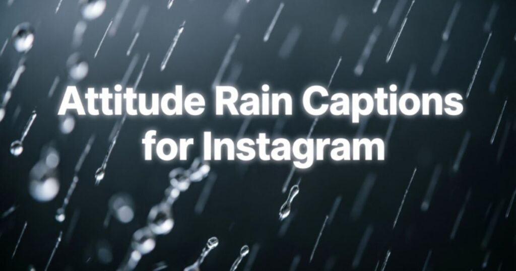 Attitude Rain Captions for Instagram – bold rainy day captions, savage rain vibes, and confident mood captions for Instagram posts
