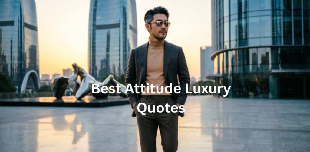 Captions for Luxury Lifestyle featuring Best Attitude Luxury Quotes, confident mindset, elegant fashion, and high-end success lifestyle inspiration.
