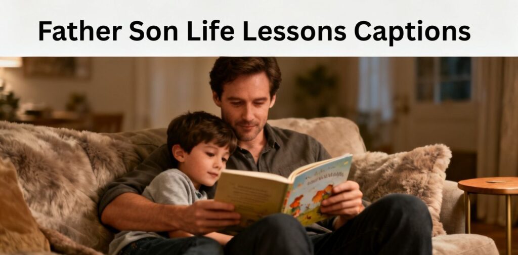Father Son Life Lessons Captions featuring inspiring, thoughtful, and wisdom-filled dad and son moments sharing meaningful life lessons for Instagram posts