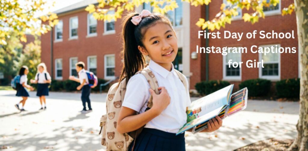 First Day of School Instagram Captions for Girl with cute and confident vibes