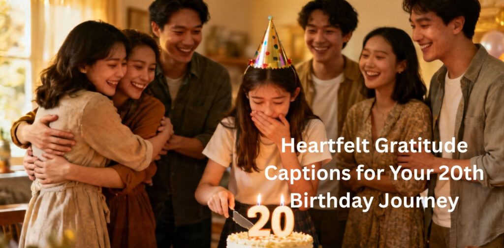 heartfelt gratitude 20th Birthday Captions for Instagram celebrating life journey and growth