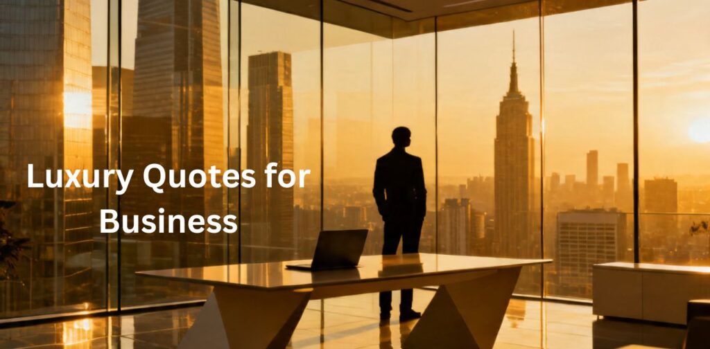 Luxury Quotes for Business showcasing success mindset, high-end entrepreneurship, and motivational corporate lifestyle inspiration.