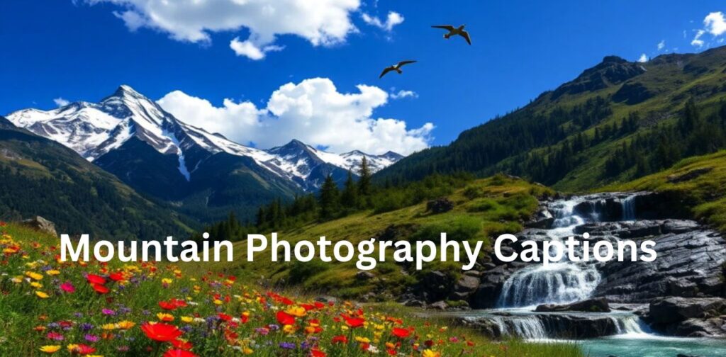 Mountain photography scene for short mountain captions for Instagram with scenic nature vibes
