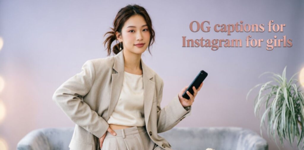 A stylish collection of OG Instagram captions for girls designed to express confidence, beauty, attitude, and modern feminine vibes for social media posts.