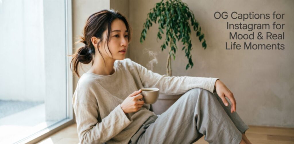 OG captions for Instagram for mood and real life moments, featuring authentic lifestyle vibes, emotional expressions, daily life captions, relatable Instagram content, and aesthetic social media storytelling.