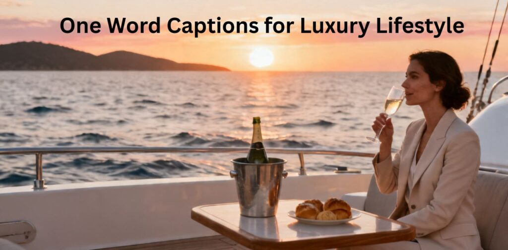 One Word Captions for Luxury Lifestyle featuring elegant, classy, and high-end lifestyle words for stylish social media posts