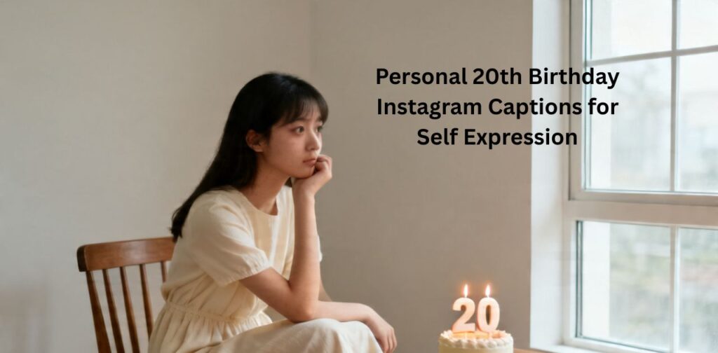 personal 20th birthday Instagram captions for self expression with 20th Birthday Captions for Instagram theme and emotional vibe