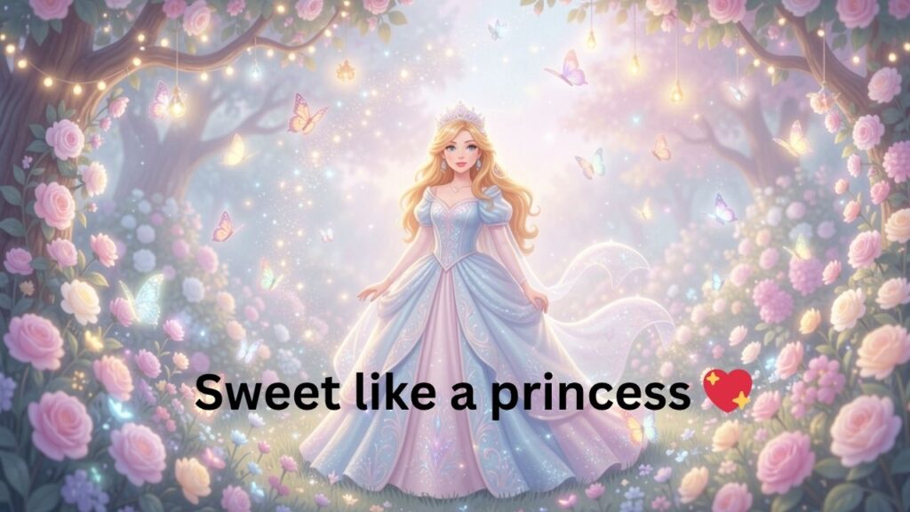 Short and sweet princess captions for Instagram with cute and royal vibes