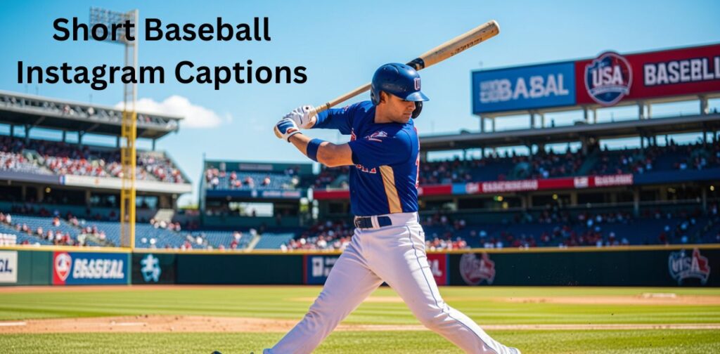 Short baseball Instagram captions for quick, catchy game-day posts and sports photos