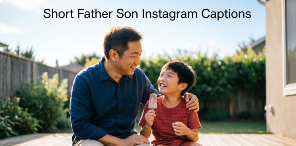 Short Father Son Instagram Captions featuring meaningful, funny, and heartfelt dad and son moments perfect for social media posts