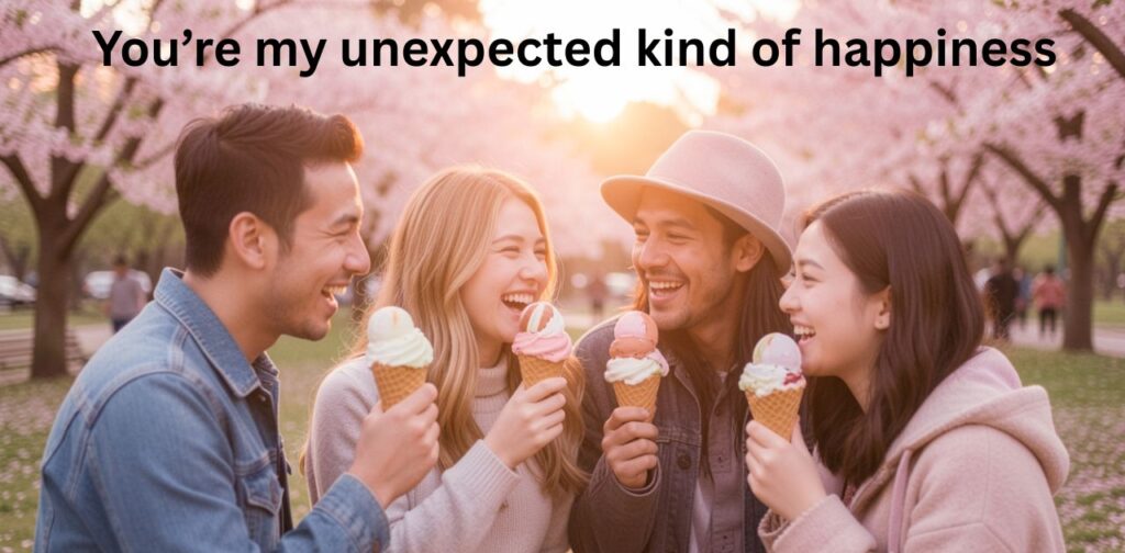 Sweet unexpected friendship captions expressing cute and heartwarming bonds between friends