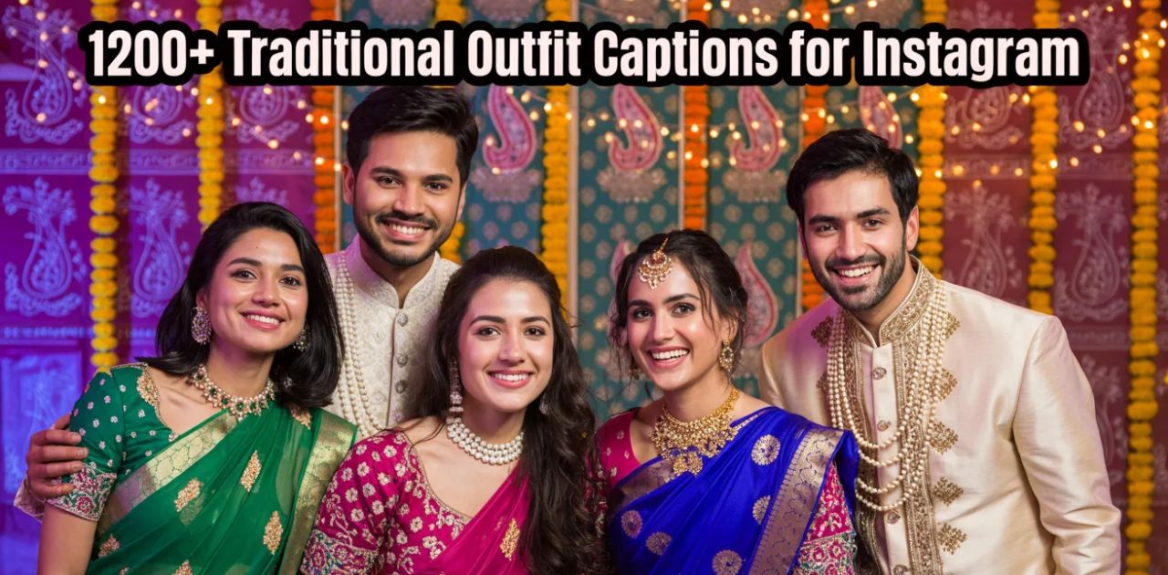 collection of 1200+ traditional outfit captions for Instagram posts and fashion inspiration.