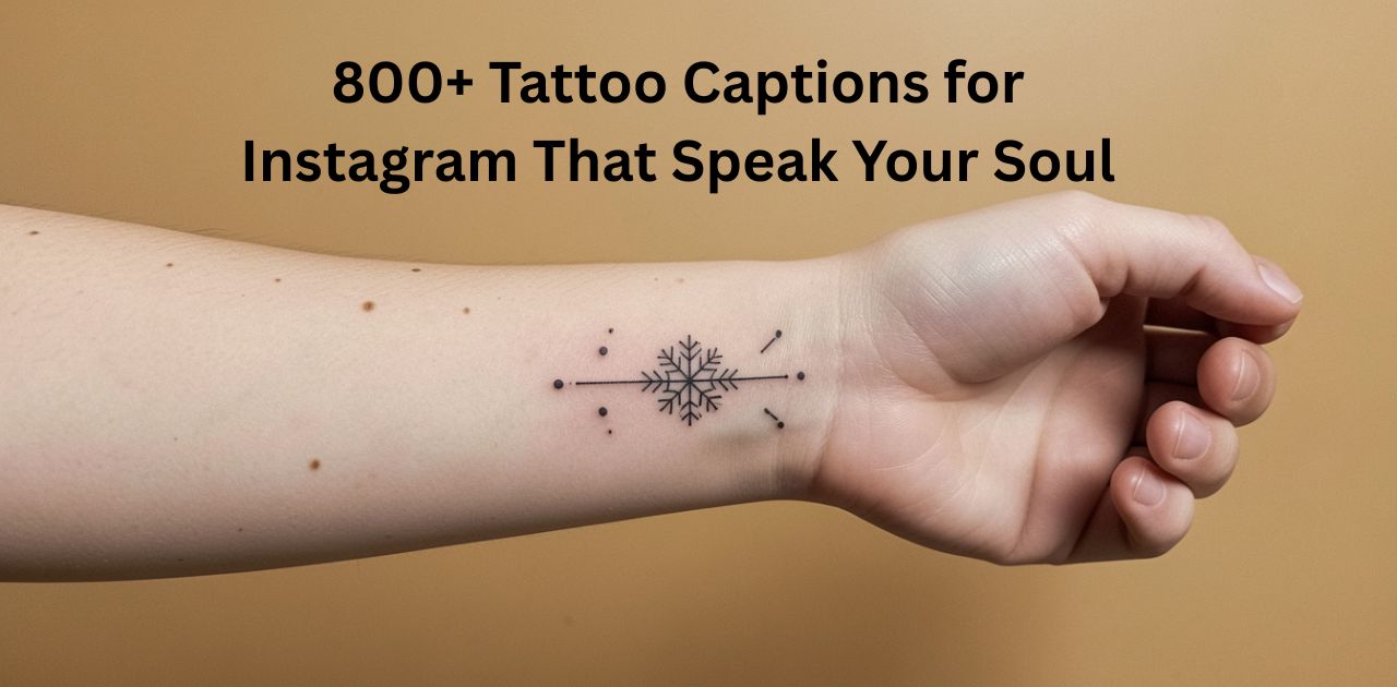 Collection of 800+ tattoo captions for Instagram reflecting soul and identity